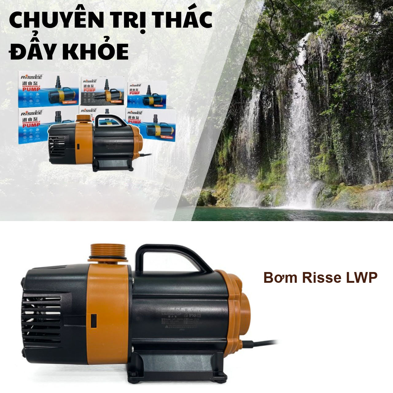 Máy Bơm Hồ Cá Bơm Risse LWP-30000H 550W