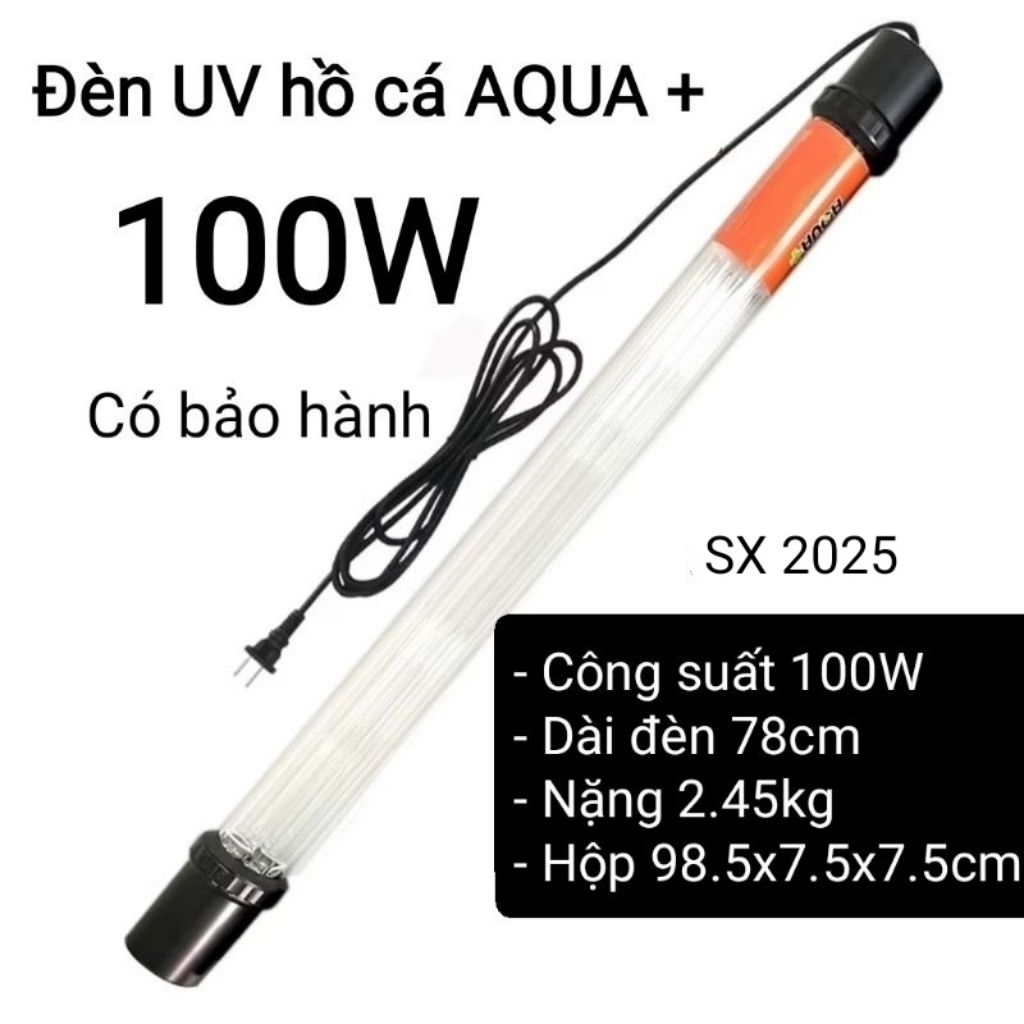 Đèn UV 100W AQUA SUV+ Diệt Khuẩn, Rêu Tảo Hồ Cá Koi , Xử Lý Nước Thải, Nước Sinh Hoạt