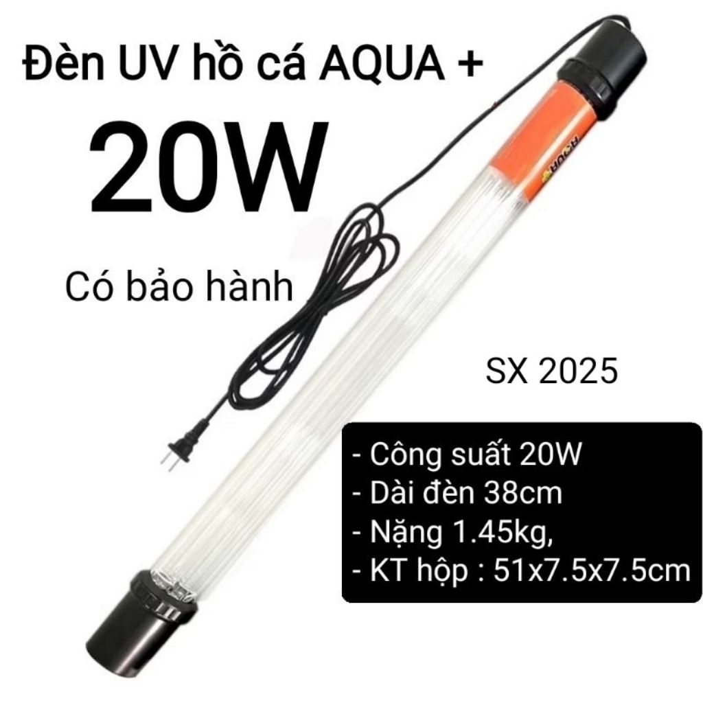 Đèn UV 20W AQUA SUV+ Diệt Khuẩn, Rêu Tảo Hồ Cá Koi , Xử Lý Nước Thải, Nước Sinh Hoạt