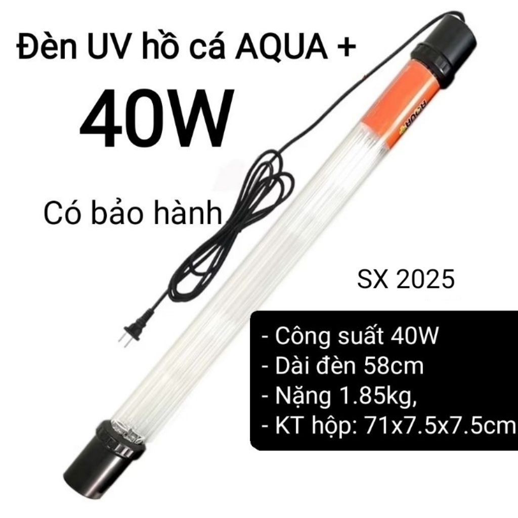 Đèn UV 40W AQUA SUV+ Diệt Khuẩn, Rêu Tảo Hồ Cá Koi , Xử Lý Nước Thải, Nước Sinh Hoạt