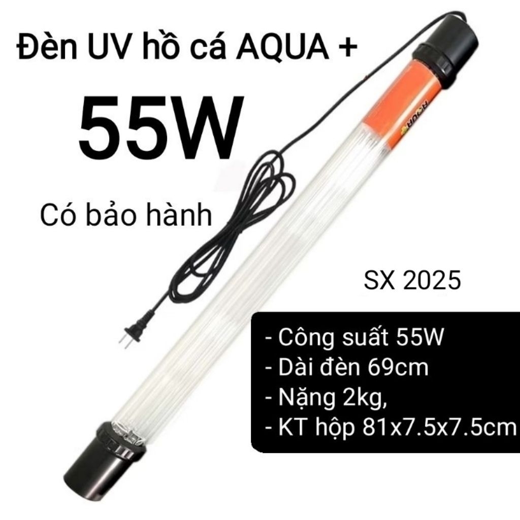 Đèn UV 55W AQUA SUV+ Diệt Khuẩn, Rêu Tảo Hồ Cá Koi , Xử Lý Nước Thải, Nước Sinh Hoạt