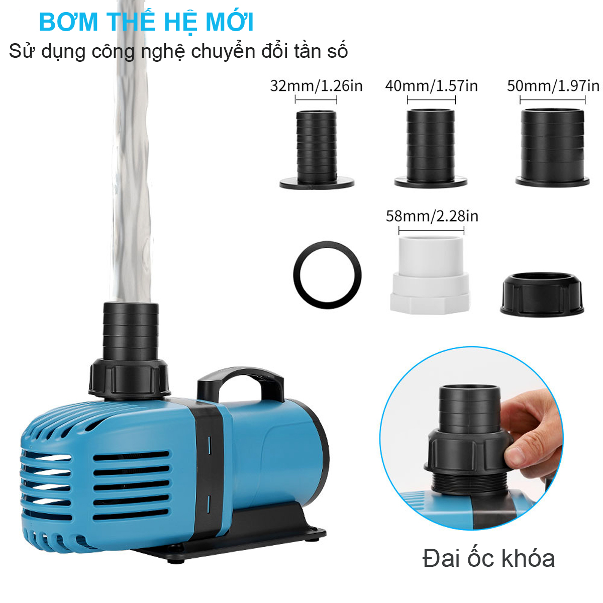 Máy bơm hồ cá OU GECAI HB16000 90W - Ảnh 4