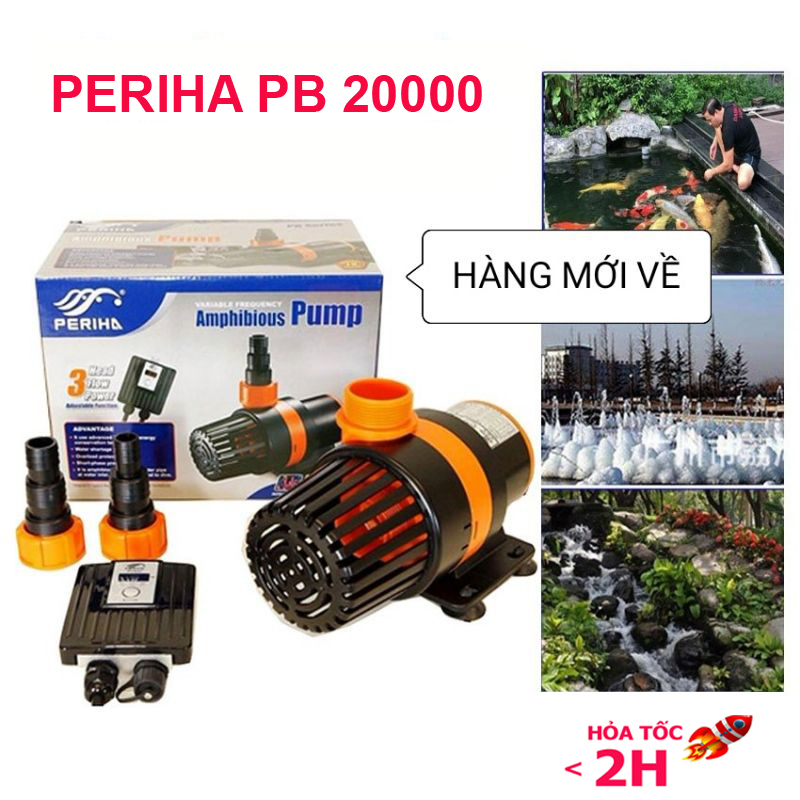 Bơm Hồ Cá Periha PB 20000 Điều Chỉnh Lưu Lượng 3 Chế Độ