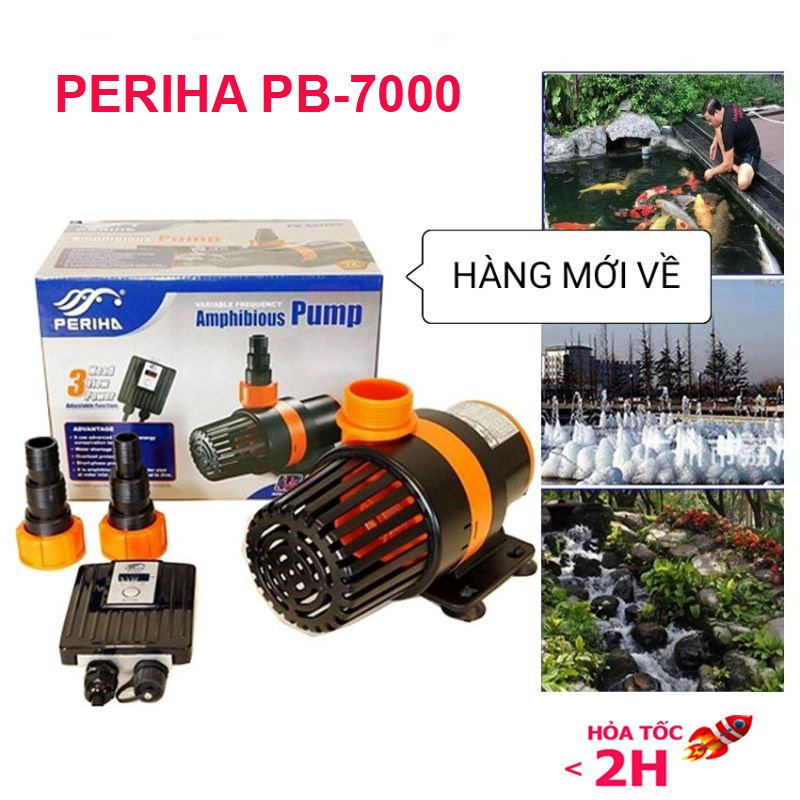 Bơm Hồ Cá Periha PB 7000 Điều Chỉnh Lưu Lượng 3 Chế Độ