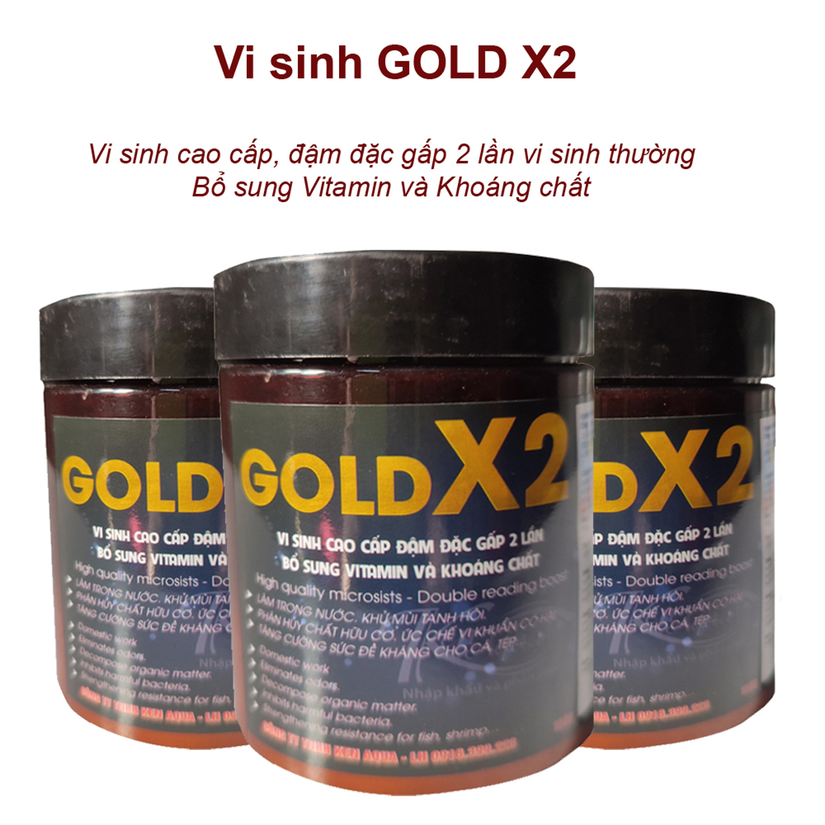 Men vi sinh hồ cá Koi GOLDX2 150Gr dạng bột siêu đậm đặc - Ảnh 2