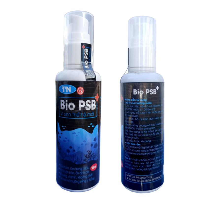 Men vi sinh BIO PSB 100ml dạng nước xử lý nước, khử độc, làm trong hồ cá, thủy sinh - Ảnh 3
