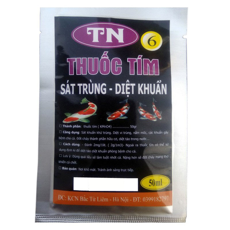 Thuốc tím sát khuẩn, trị nấm, diệt tảo cho hồ cá thủy sinh
