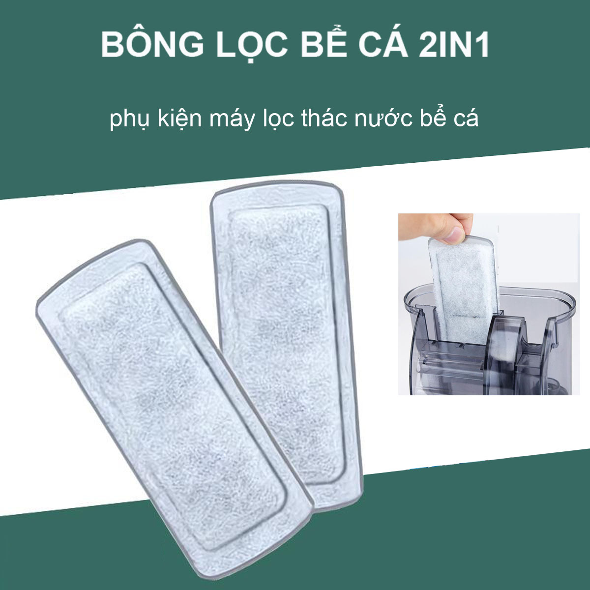 4 Miếng Lọc Thay Thế Cho Máy Lọc Thác Hồ Cá SOBO WP308H, WP408H, WP508H - Ảnh 2