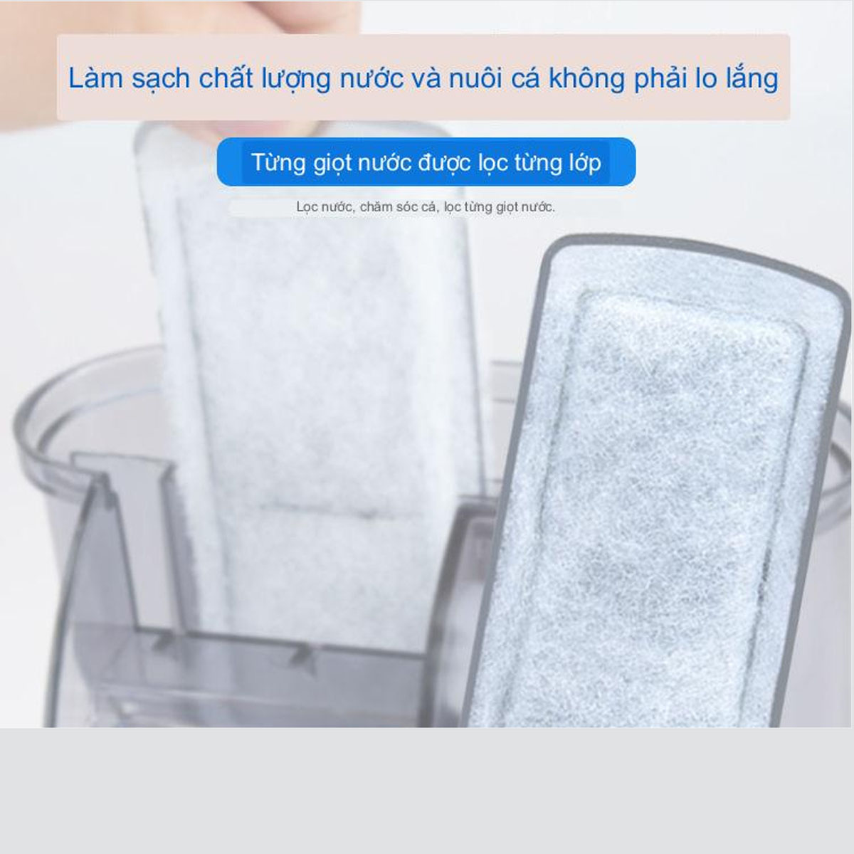 4 Miếng Lọc Thay Thế Cho Máy Lọc Thác Hồ Cá SOBO WP308H, WP408H, WP508H - Ảnh 6