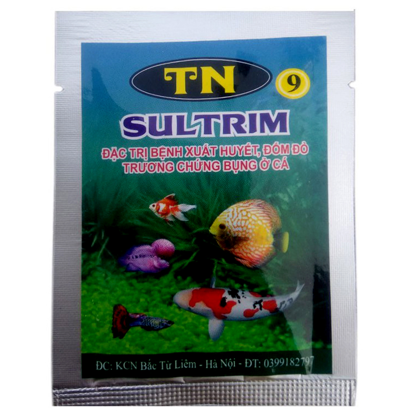 SULTRIM Đặc Trị Bệnh Xuất Huyết, Đốm Đỏ, Chướng Bụng Ở Cá (10gr)