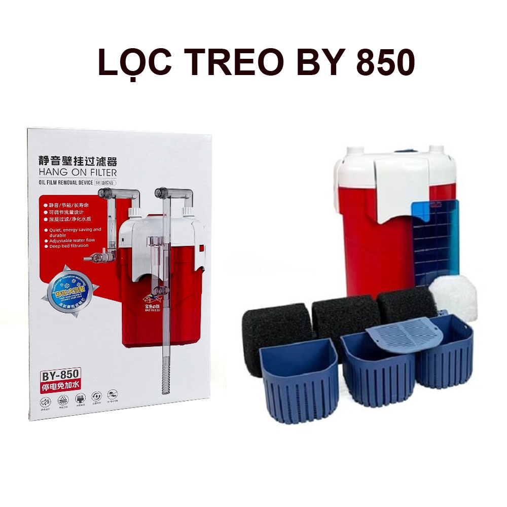 Lọc Treo Bể Cá Baoyu BY-850 8W - Sạch Nước, Cá Khỏe