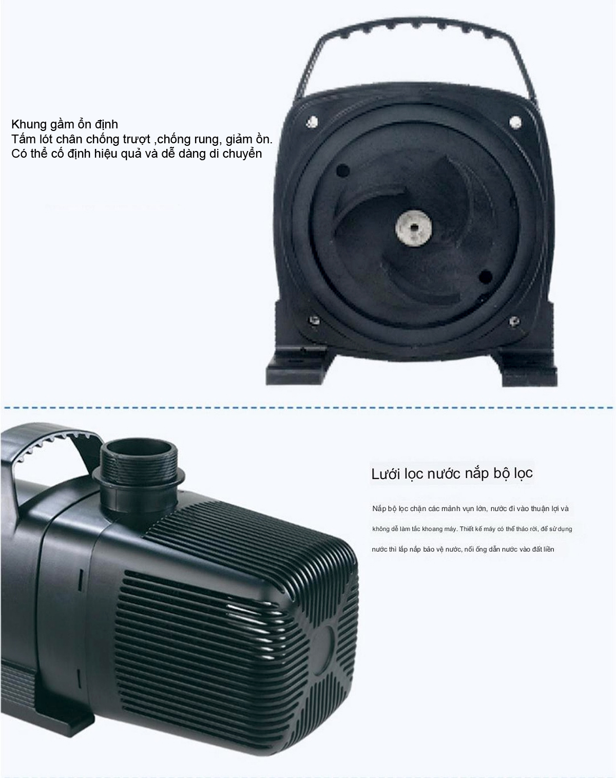 Máy Bơm Nước Hồ Cá Koi Boyu SPF 10000 Công Suất 140W - Bơm Thác, Đài Phun Nước Chuyên Dụng - Ảnh 6