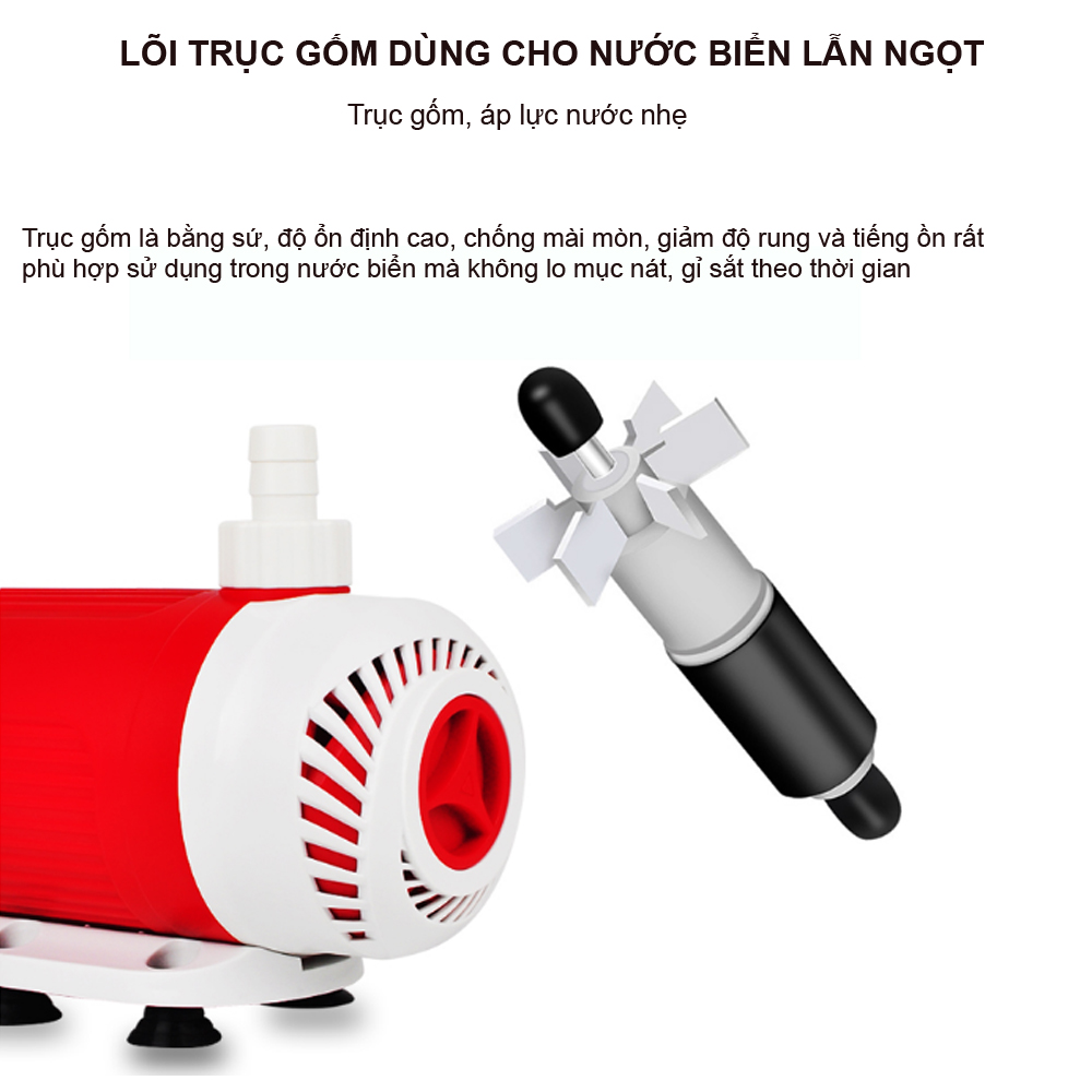 Combo Lọc Thùng Baki 40x30x50cm + Bơm Baoyu 104 & Vật Liệu Lọc Nâng Cao Cho Bể Cá  400 - 600L Đen - Ảnh 6