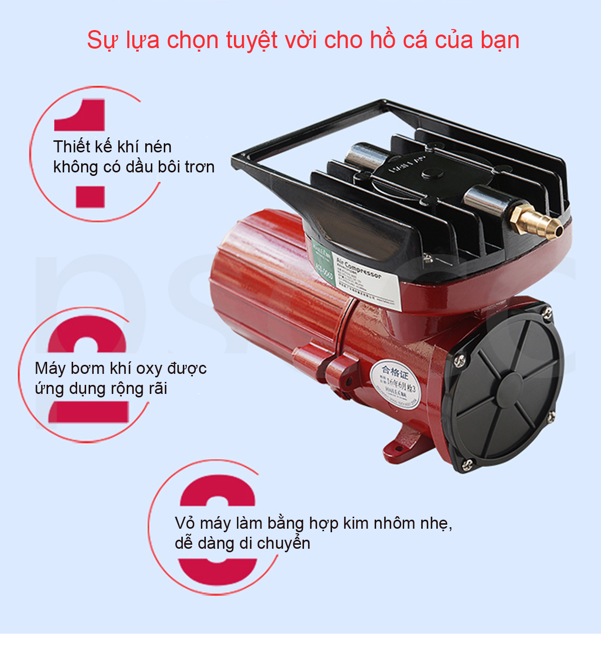 Máy sủi ắc quy HAILEA 25W - Ảnh 4