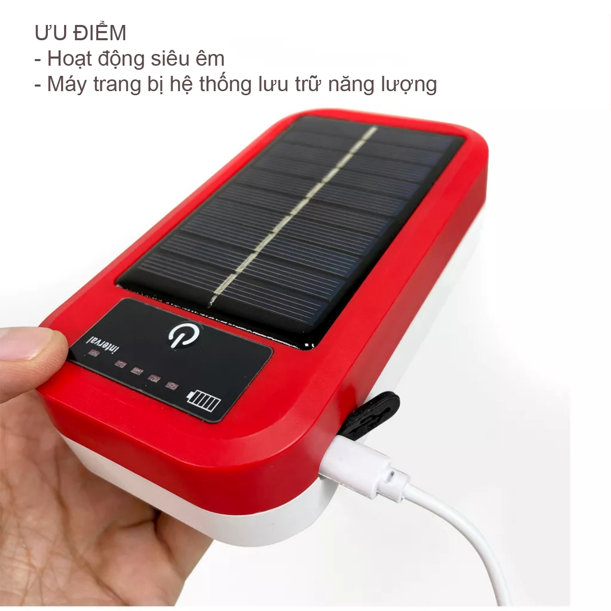 Máy sủi oxy tích điện - Năng lượng mặt trời BY-A3 | Siêu tiện lợi, siêu êm - Ảnh 5