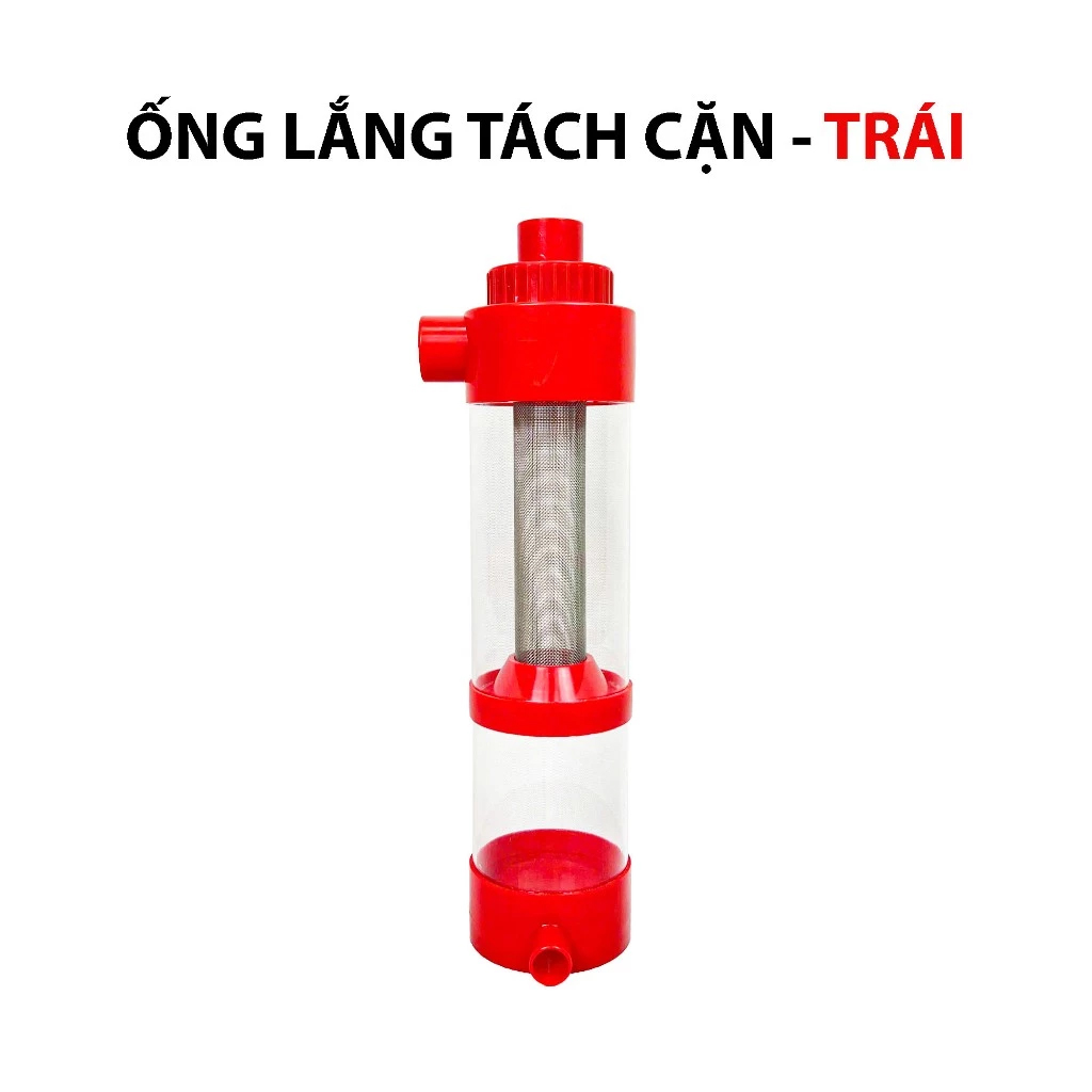 Ống lắng tách phân cặn bể kính hồ cá - Trái